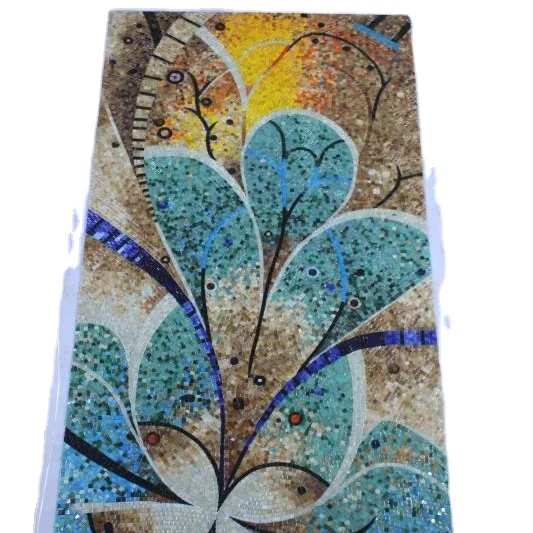 Custom Glass Mosaic Mural Design Bathroom Tile