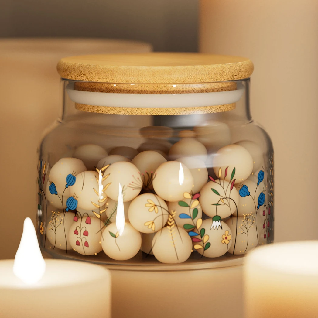 Glass Jars Clear Home Kitchen Organizers Luxury Bottles Set Candy Mason Spice Jars Glass Storage Food Containers With Bamboo Lid