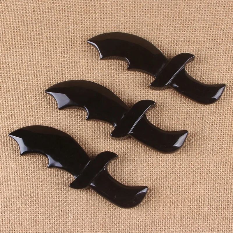 
Hot sale natural polished obsidian stones carving dagger for crystal healing stones 