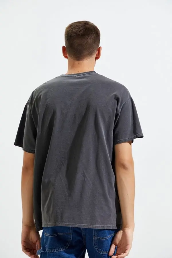 MGOO Pima cotton Colorful puff print men tee Vintage washed oversized t shirt