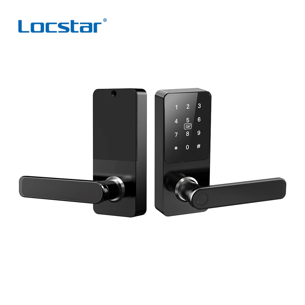 Locstar Fingerprint Tuya Password Bedroom Security Gate Locks Ttlock Biometric Mortise Key Smart Electric Deadbolt Door Lock