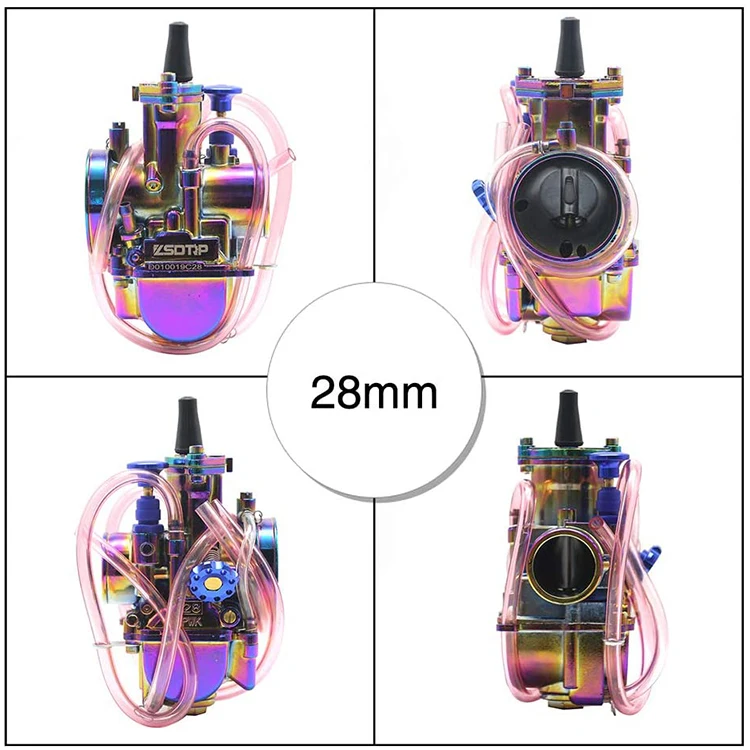 Carburetor Motorcycle Colorful Rainbow 2T 4T Universal Refitting Parts Racing for 50 100 150 200 250cc DirtBike,21-34mm
