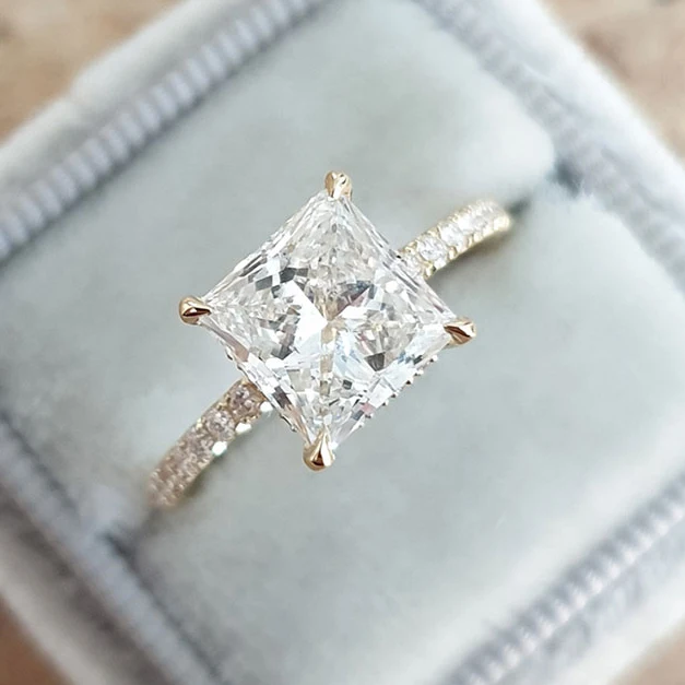 По индивидуальному заказу Wholesale18K золотое покрытие циркон вечность для женщин ювелирные изделия 925 стерлингового серебра обручальные кольца обручальное кольцо с