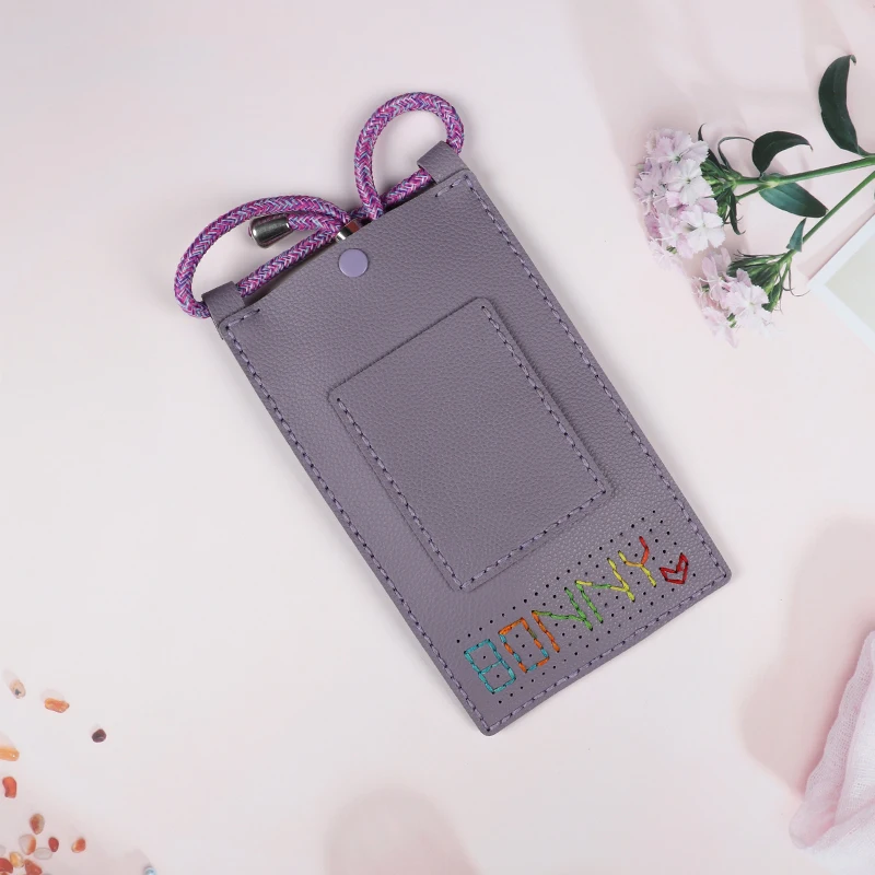 2022 DIY Handmade Leather Purse Mobile Phone Bag Touch Screen Bags Art Crafting Sewing Kit Bag Toys For Girls Kids Adults