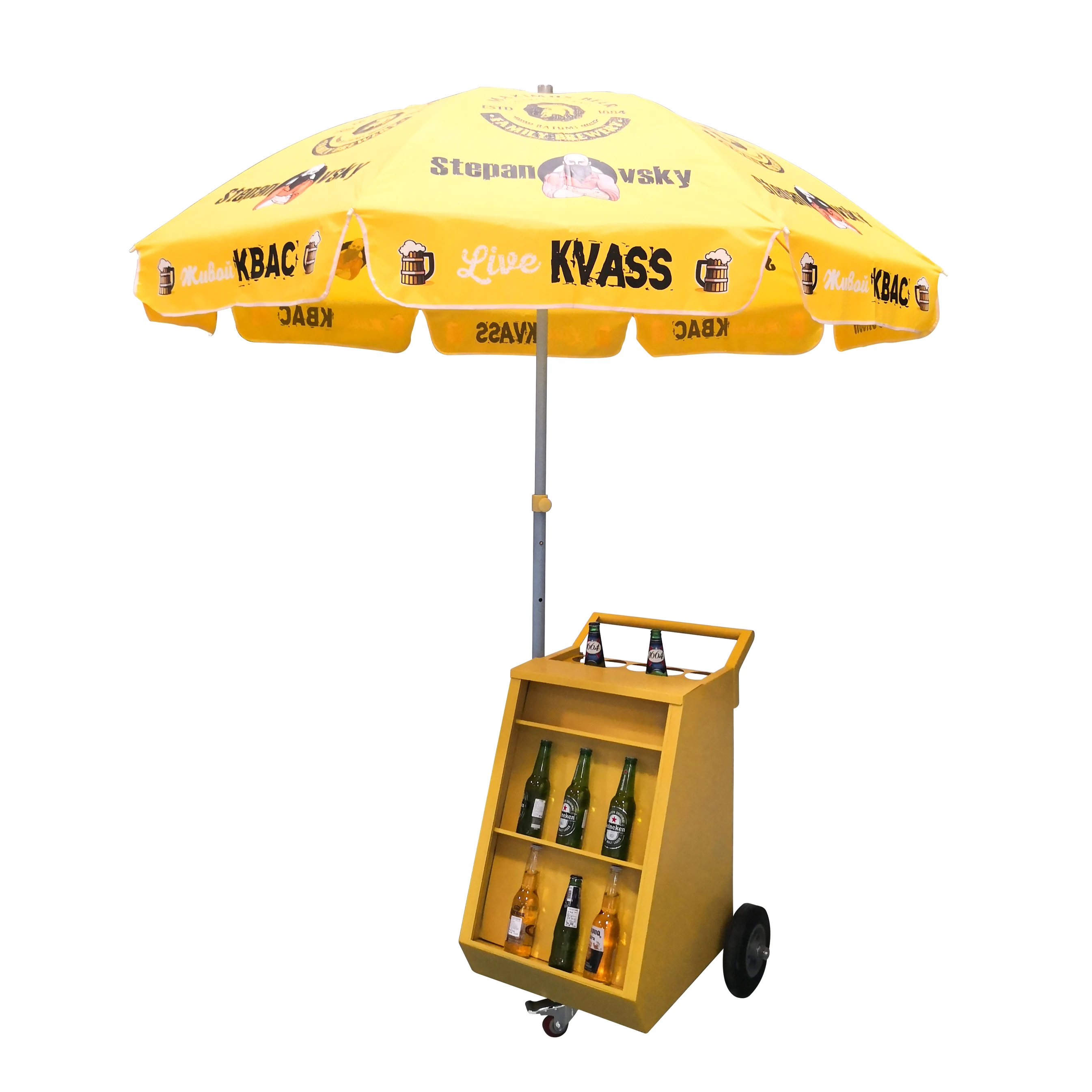 Outdoor Clear window drinks Pop up Street vending cart trolley