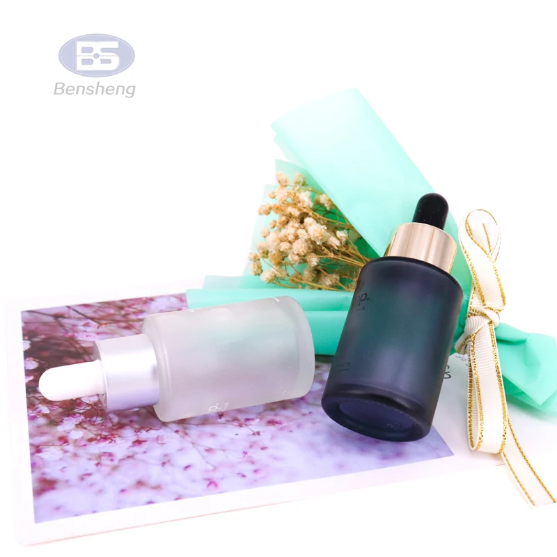 Wholesale transparent 20ml serum glass bottle olive oil dropper bottle hot sale