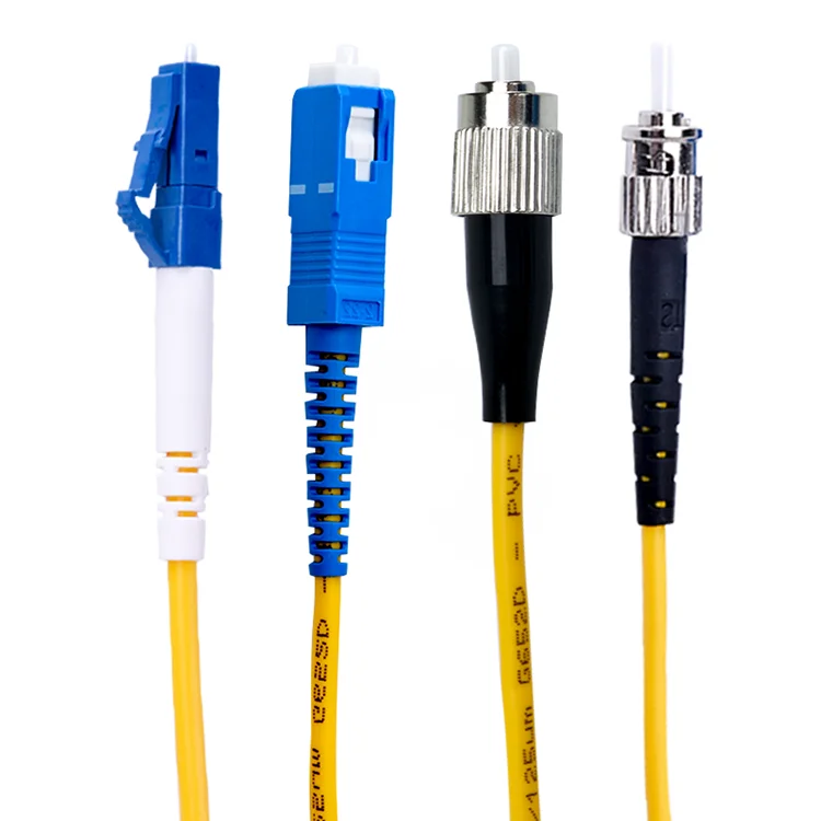 Factory price LC / UPC - SC / UPC single mode jumper optical fiber communication cable simplex fiber patch cord
