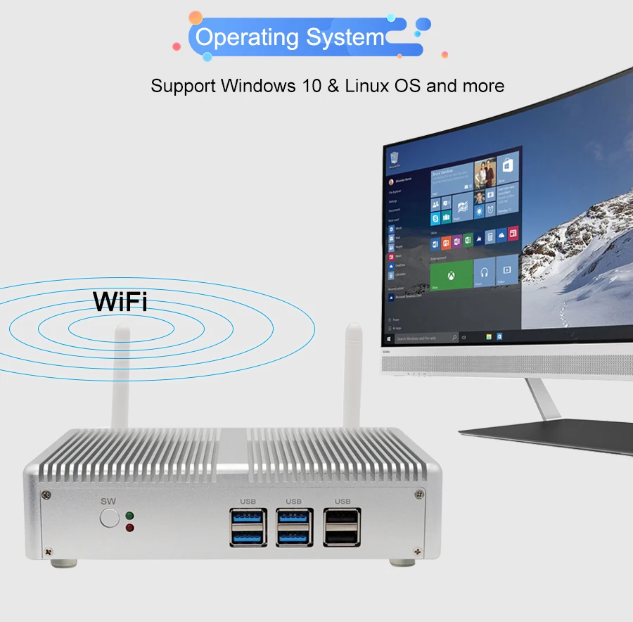  EGLOBAL небольшой Nuc i3/i5 7267U встроенный ПК РТК настольных компьютеров pc безвентиляторный