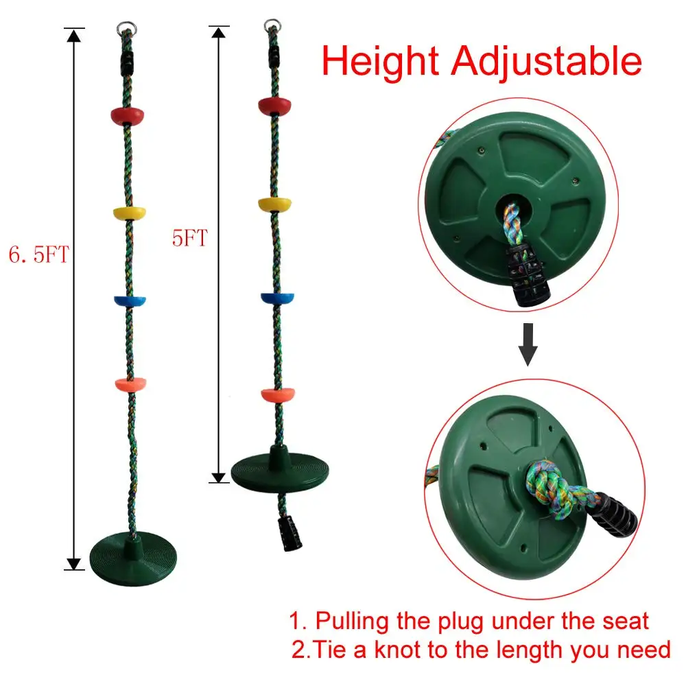 
Plastic Platforms Outdoor Play Equipment Nylon Kids Rock Tree Outdoor Climbing Swing Rope Ladder 