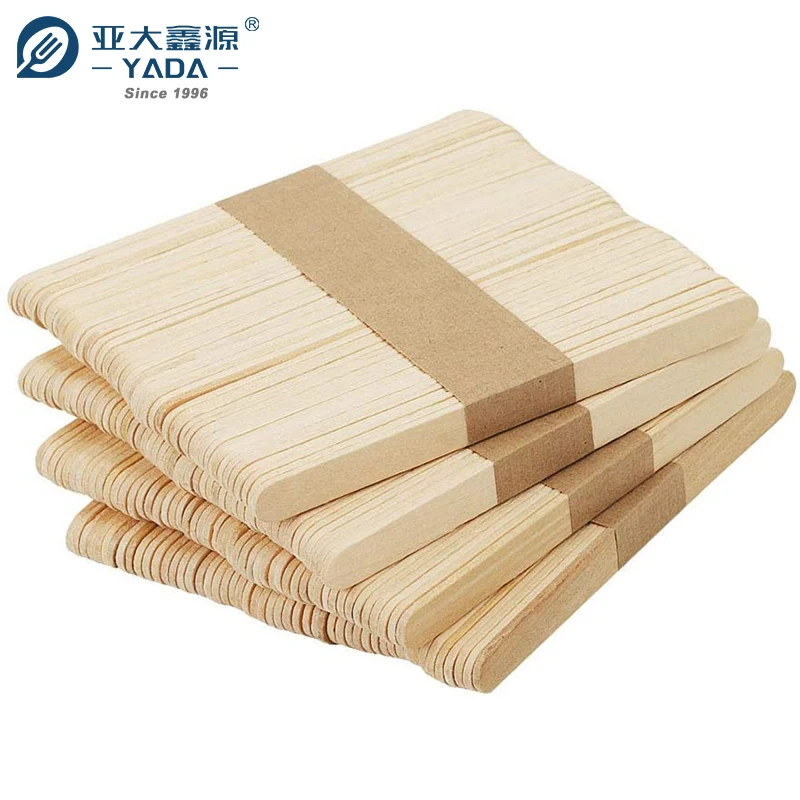 YADA Birch Wood Lollipop Disposable Customized Logo Wooden Ice Cream Sticks for Automatic Machine