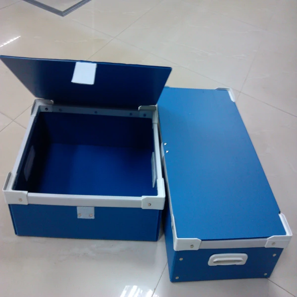 Water-proof Foldable PP Corrugated Plastic Partition Storage Box Custom Anti-static Coroplast Box