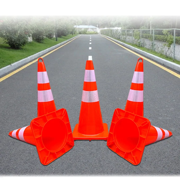 Branded Large Construction Tall Skinny Cylinder Road Divider Danger Orange Hazard Traffic Cones Polisi Barrier Pole