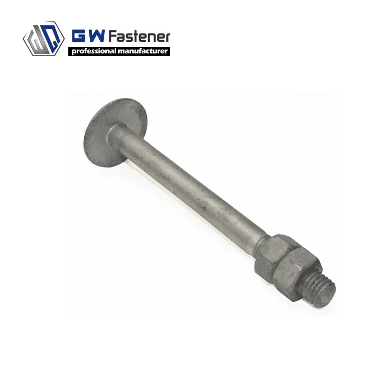 Горячеоцинкованный шаговый болт с двумя гайками 5/8 3/4 ASTM A449 шаговый болт