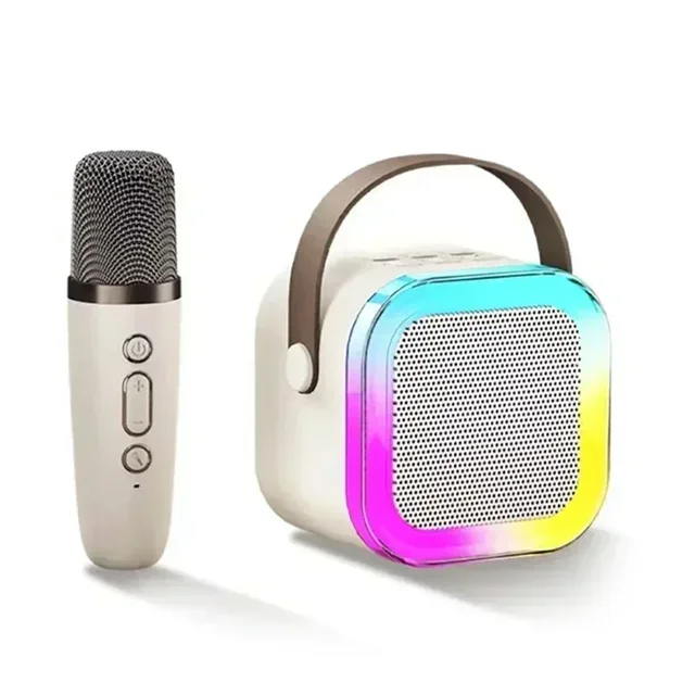 Новый популярный Bluetooth-динамик портативный домашний милый караоке мини-беспроводной аудио с микрофоном K песня семейный певческий аппарат