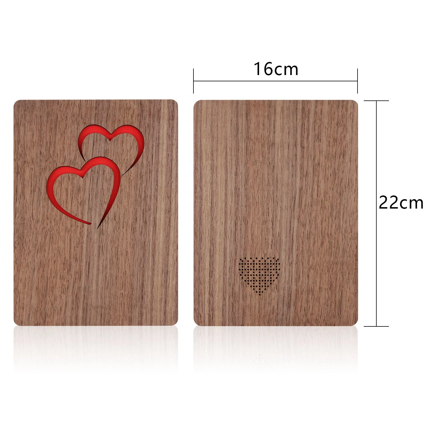 Hot Sale DIY Wooden Musical Greeting Cards Thank You Card Custom with Logo