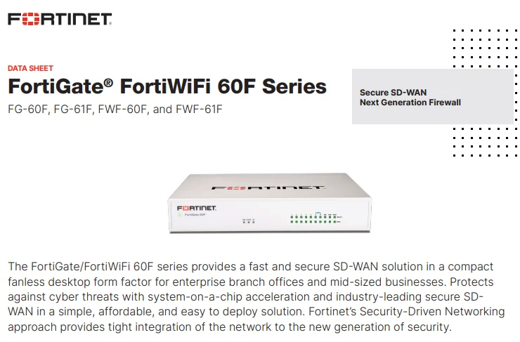 FortiGate FG-61F лицензии следующего поколения брандмауэр licesne FC-10-0061F-950-02-12 угроз защиты (UTP)