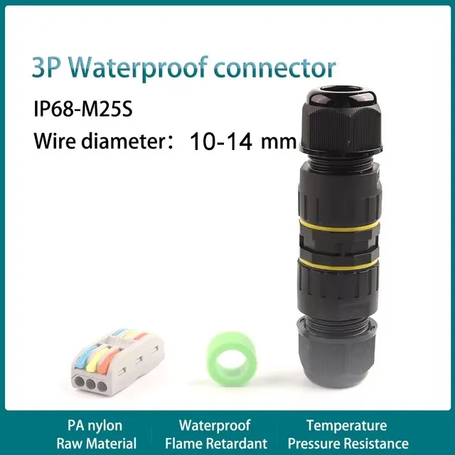 M25S IP68 Waterproof Wire Connector Spl 2/3 Pin 222/223 Electrical Cable Connector Terminal Adapter Plug-in connection LED Light