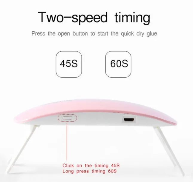 Goldmore6 UV Nail Mouse Light Mini USB Therapy Machine Polish Glue Dryer LED Portable Baking light