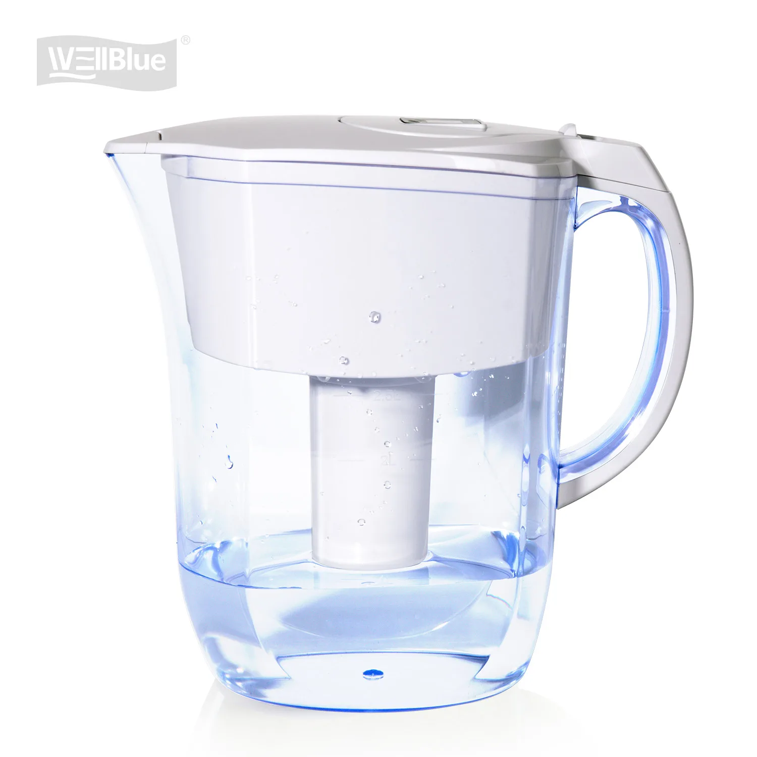 Wellblue 3.8L Certificate BPA Free Alkaline 7stage water filter purifier mineral water pitcher
