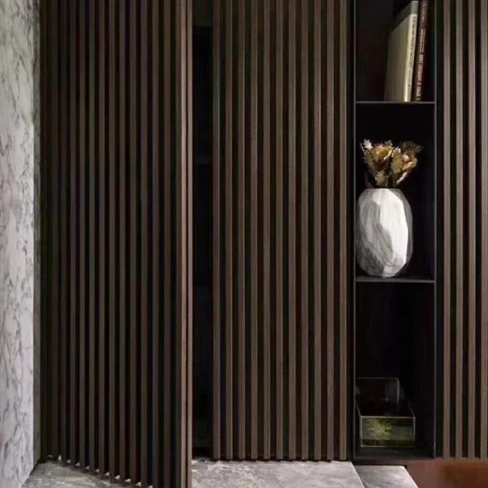 
Custom indoor background wall board grille ecological wood wall decorative panel 