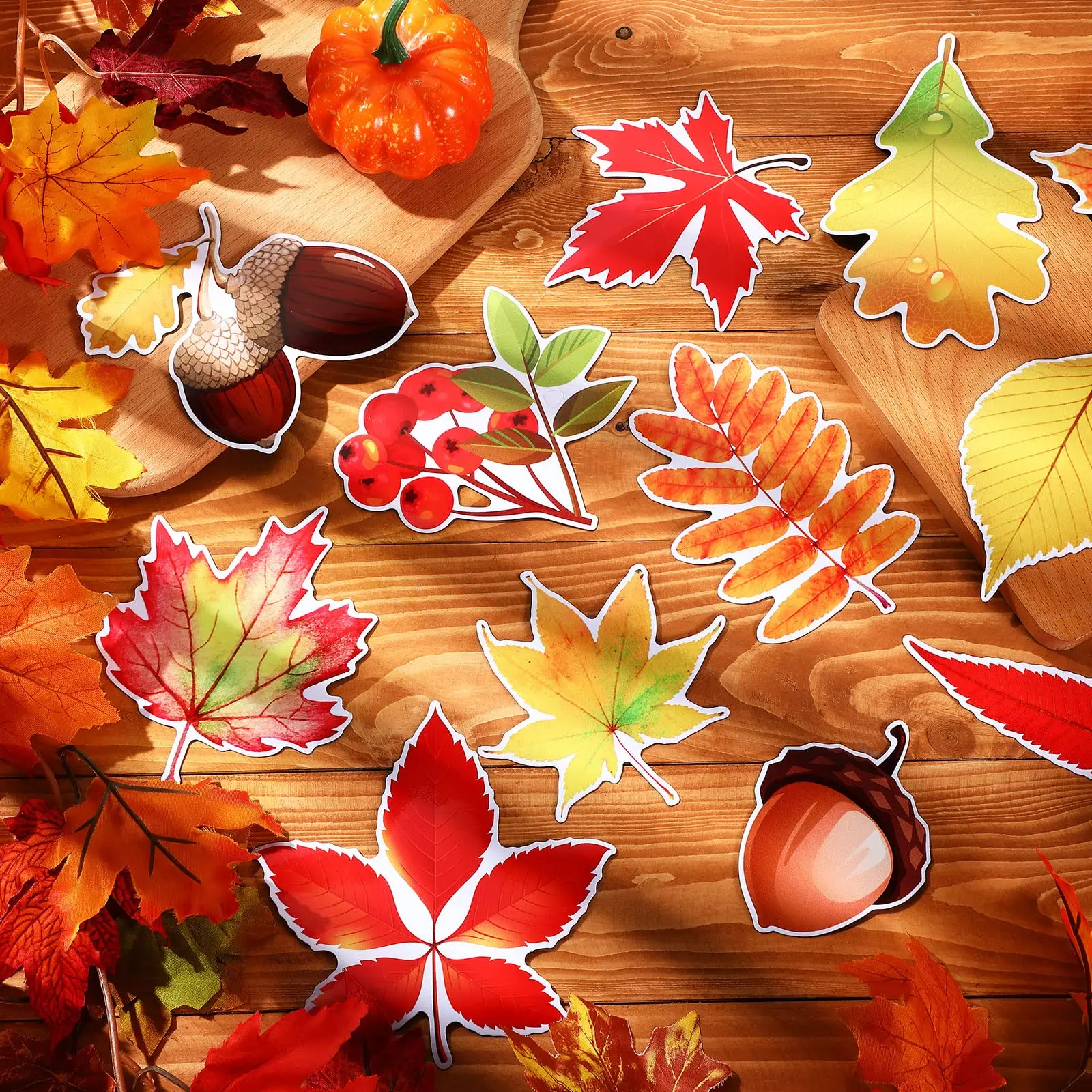 Hot sale factory direct maple leaf theme refrigerator stickers Pvc custom shapes high quality and cheap refrigerator stickers