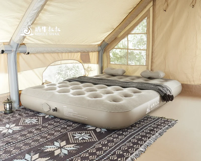 Матрас для отдыха на открытом воздухе со встроенным электрическим насосом и складным матрасом