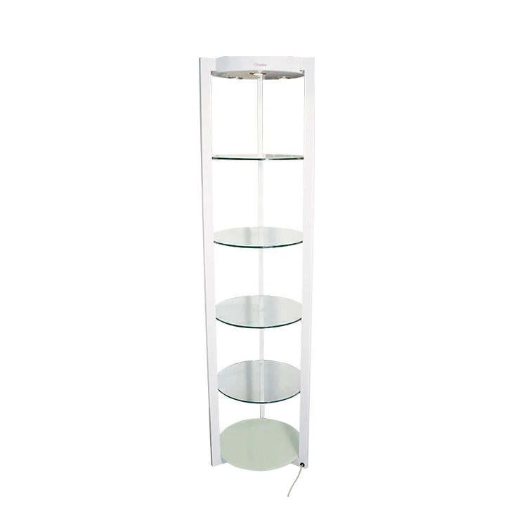 Customized OEM durable custom salon rack display steel circle display rack stand salon furniture