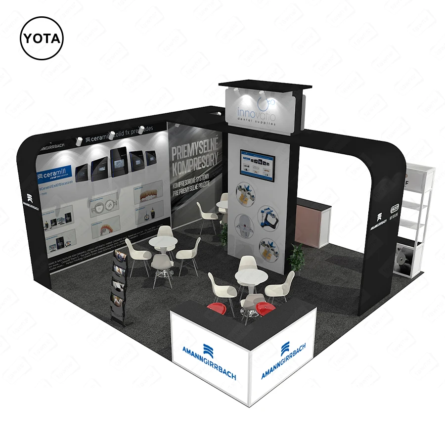 Tawns Easy Set Up Modular Trade Show Equipment Booth Stand Tension Fabric Aluminum Frame Banner Stand for Exhibition Expo