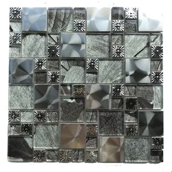 Custom made resin seashell backsplash mosaic tile