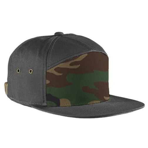 Unisex outdoor 7 Panels Hats Cotton Twill Structured Camper Hat Adjustable Leather Strapback 7-Panel Snapback Sports Caps