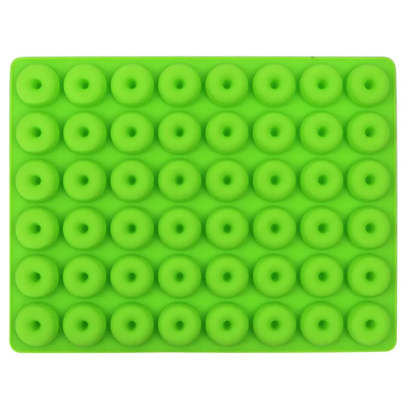 New Arrival Diy 48 Cavity Mini Donut Shape Silicone Fondant Mold Gummy Candy Tray