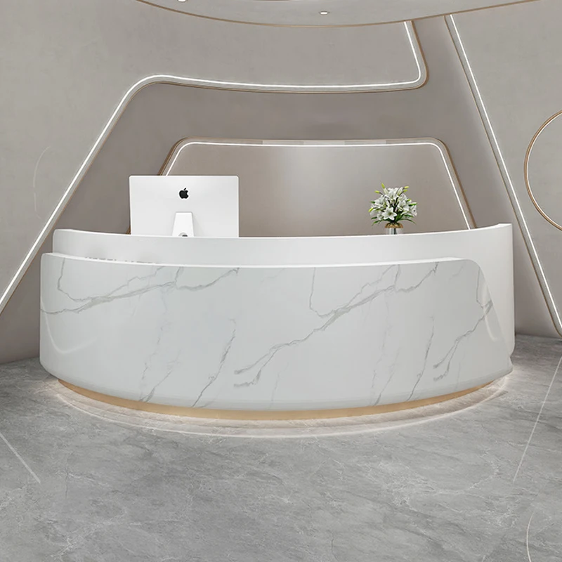 CIRI Custom modern reception desk beauty salon hairdressing furniture curved reception desk reception counter front desk