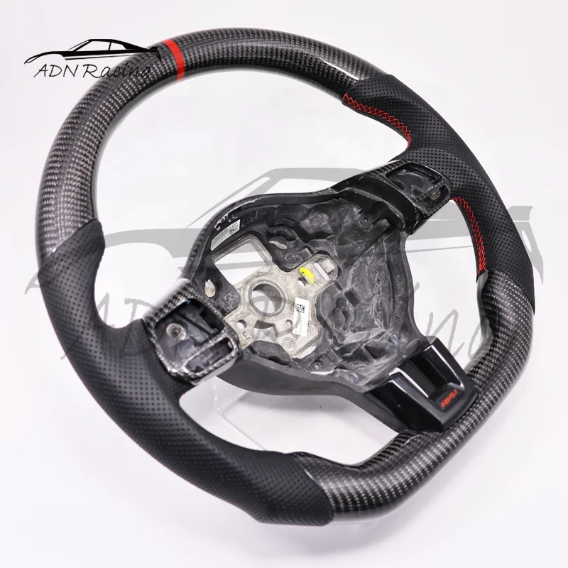 Подгонянное рулевое колесо из углеродного волокна для Volkswagen MK6 Golf GTI R Jetta GLI 2010-2014