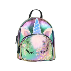 Cute Kids Unicorn Backpack Multicolor Pu Leather Unicorn School Backpacks for Children