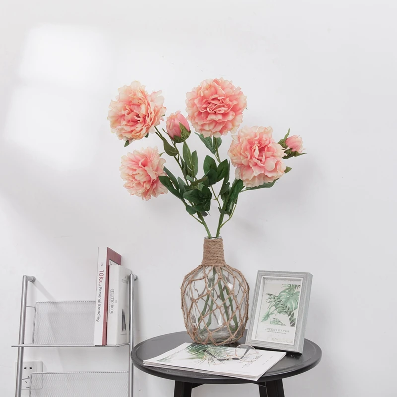 MW11222  Nice Hot Sale Artificial Flower Bouquet Artifical Silk Peony for Decorative Flower