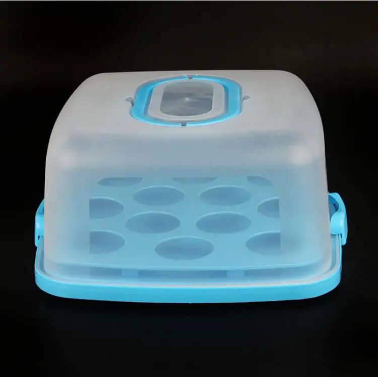 13 cups rectangle PP Plastic Cake carrier with muffin cup and  customized printing Cupcake Cake Carrier