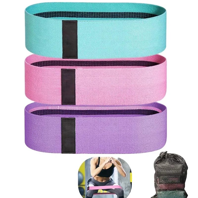 Wholesale Cotton Fabric Resistance Fitness Loop Bands Booty Hip Bands