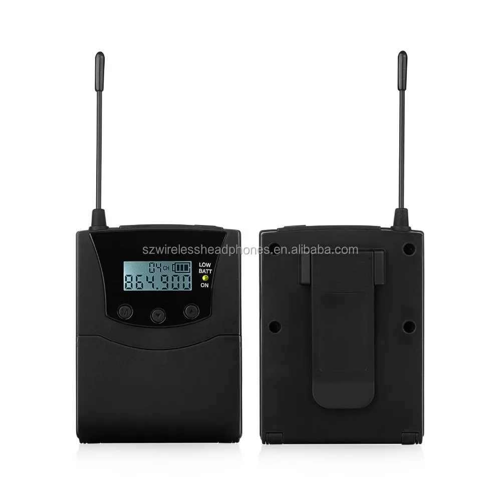 Lightweight Stereo Belt Pack Tour Guide System RF Transmitter & Receiver 600 Series For Fitness Conference