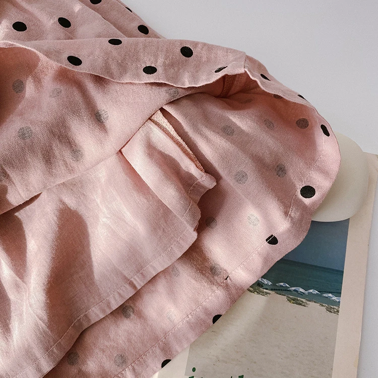 New Arrival 3 Colors Summer Kids Clothing 100% Cotton Elastic Waist Mini Dress Child Kids Girls Short Skirt