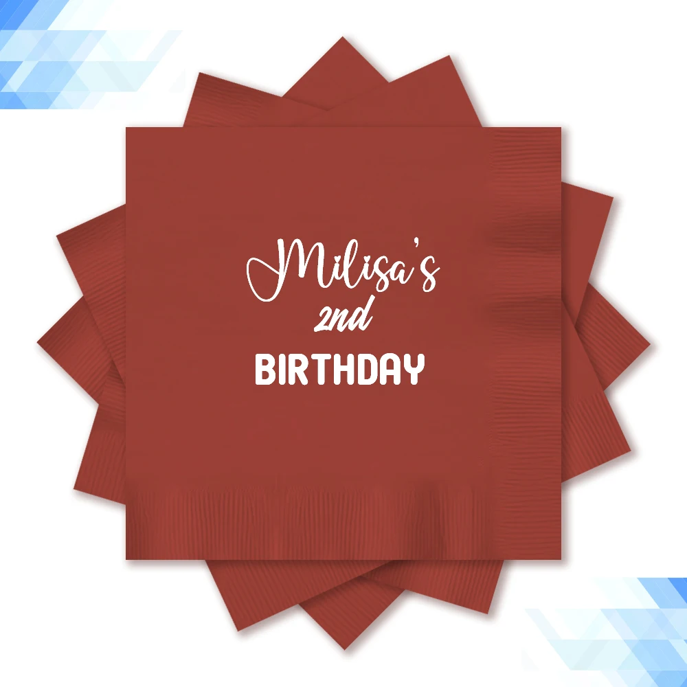 Custom Christmas Napkin Logo Image Text Photo Personalized Restaurant Wedding Business Event Party Baby Bridal Shower