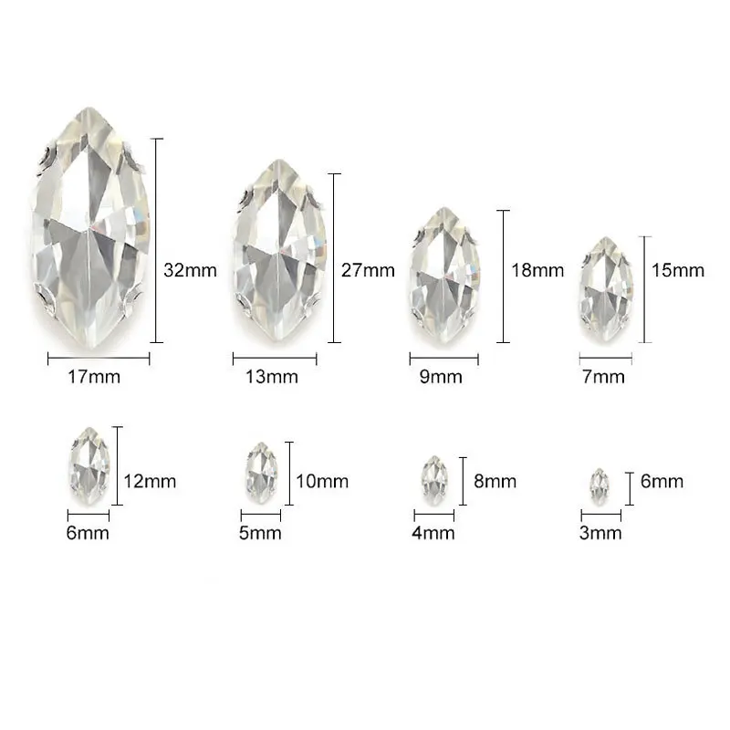 5*10mm handmade glass buckle  eye-shaped clothing accessories  beaded glass buckle Set bead crystal glass buckle