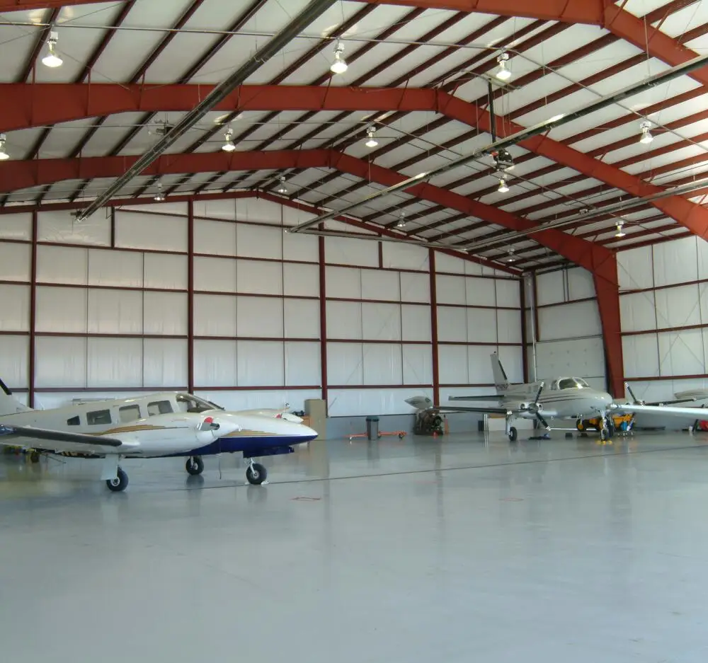 Commercial Prefab Modern Large Metal Modular Steel Frame Airplane Aircraft Hangar Garage