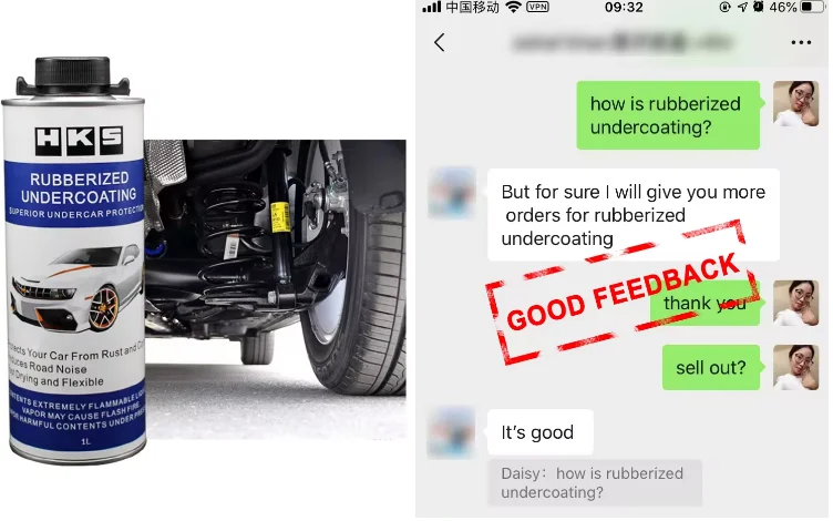 Best quality auto paint undercoating favorable heat insulation car underbody coating strong adhesion rubberized auto paint