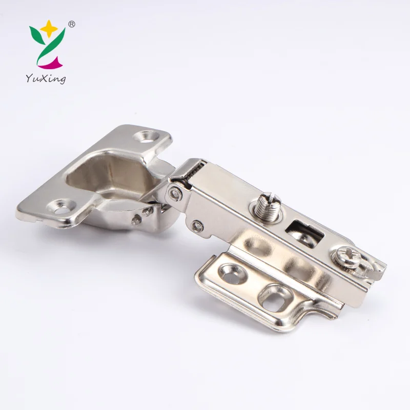 YUXING High Quality Iron Bisagras Para Muebles De Cocina Clip On Full Overlay Furniture Cabinet Hinge For Kitchen