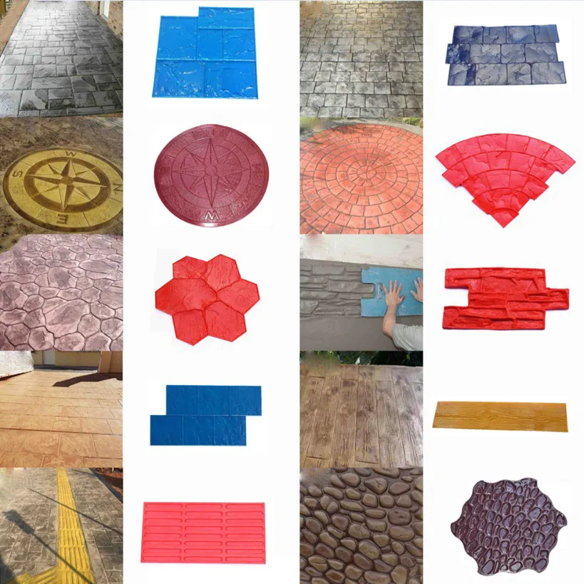 Polyurethane outdoor floor mat concrete stamp mould for sale
