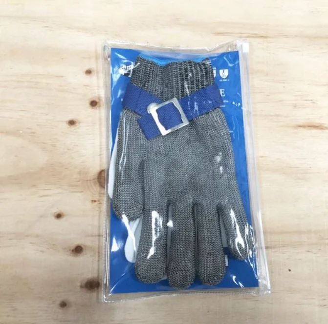 Food Grade Stainless Steel Chainmail Gloves Cut Resistant Kitchen gloves for Cleaning fish Meat Cutting Wood Carving