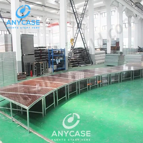 Super loading capacity used portable wedding stage four legs panels for sale