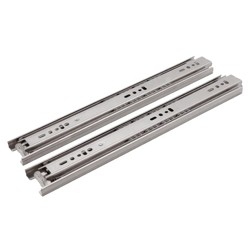 45 mm width Stainless steel hardware tool custom 3 fold sections bearing drawer slide cabinet drawer slide rail