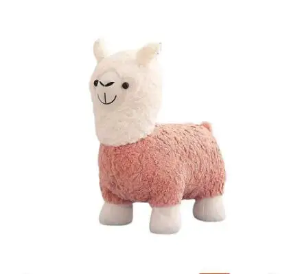 colorful practical use plush lama desk toy stuffed alpaca lazy chair toy plush sheep animal lazy desk toy