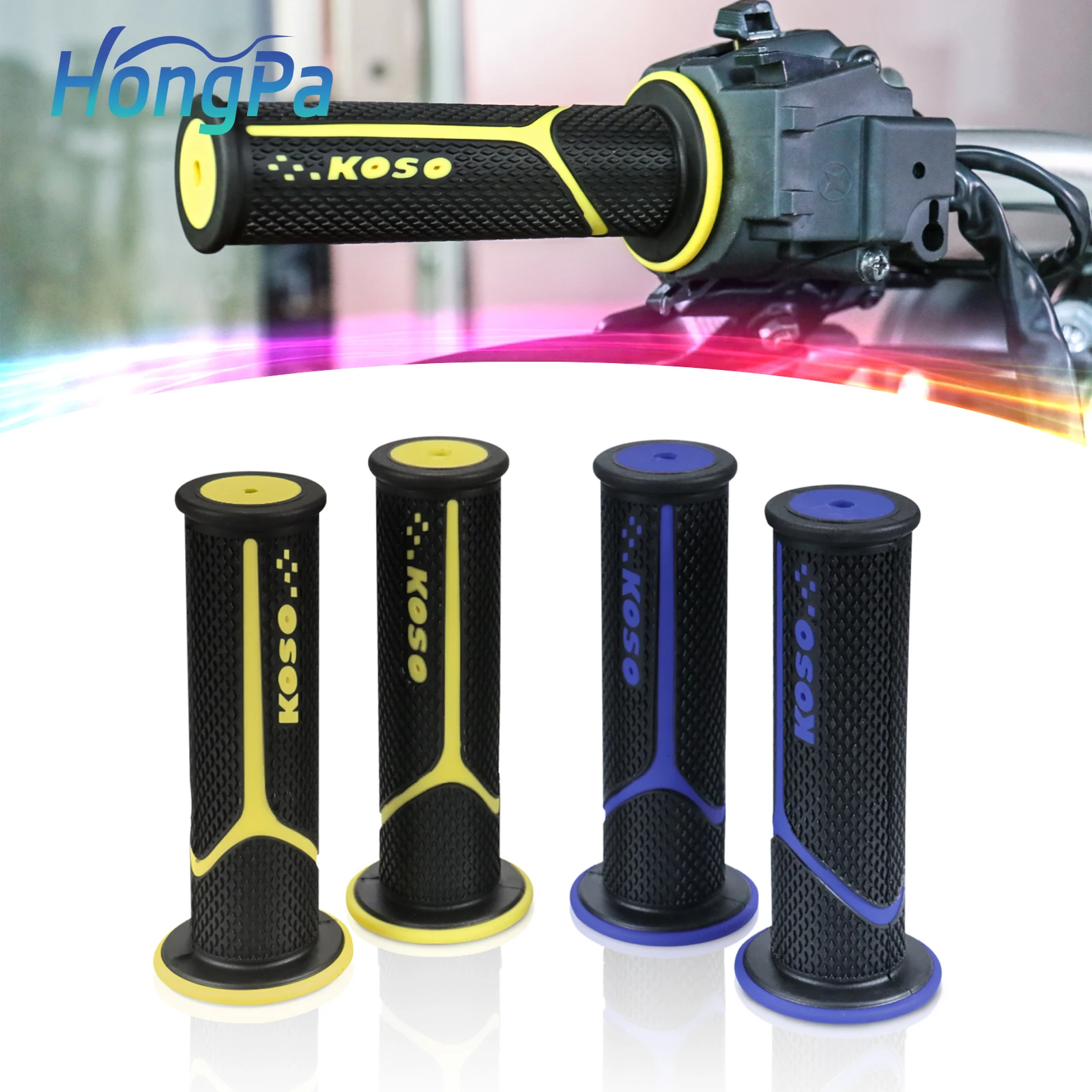 Motorcycle Handlebar Grips Motocross Handle Bar Rubber Hand Grip for ATV Dirt Bike Pit Bike